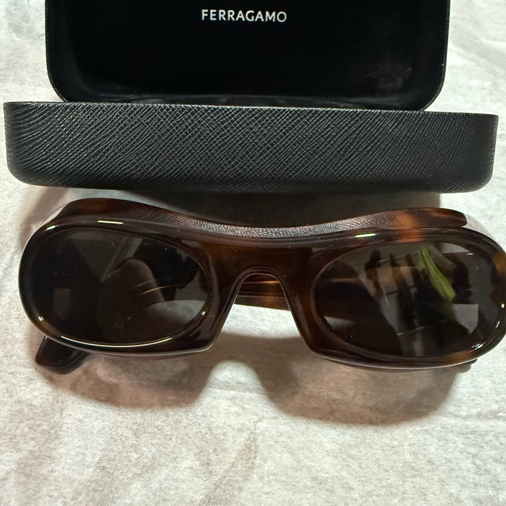 Salvatore Ferragamo Tortoise Shell Sunglasses